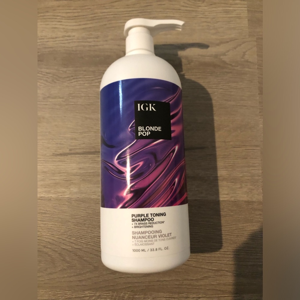 IGK Blonde Pop purple toning shampoo 33.8 Oz liter